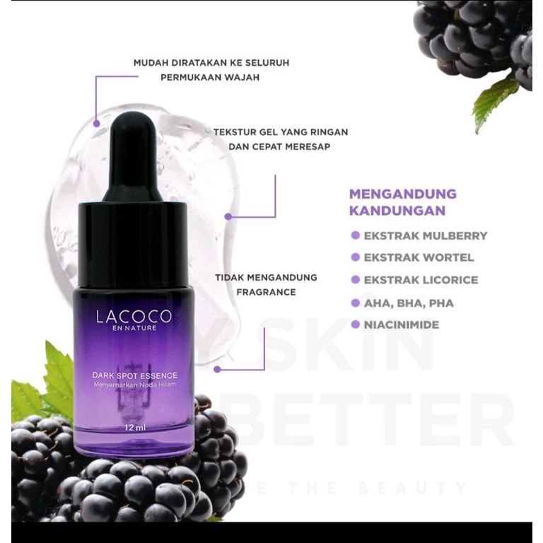 LACOCO DARKSPOT ESSENCE/ ESSENCE LACOCO /SERUMLACOCO/SERUM JERAWAT/SERUM FLEK/SERUM MENCERAHKAN
