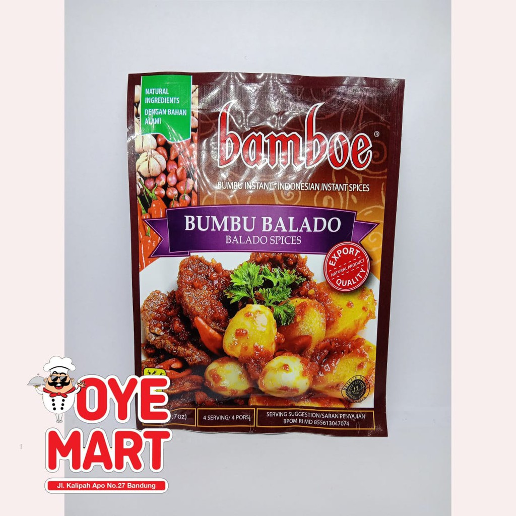BAMBOE BUMBU BALADO INSTAN 50GR HARGA PROMO