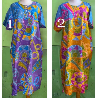 DASTER BATIK PENDEK KENCANA UNGU 04 LABEL BIRU == LD 120cm | Shopee