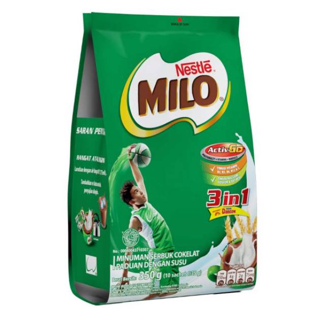 Jual Milo 3in1 ACTIV-GO Minuman Coklat [10x35 g/ Kemasan Polybag