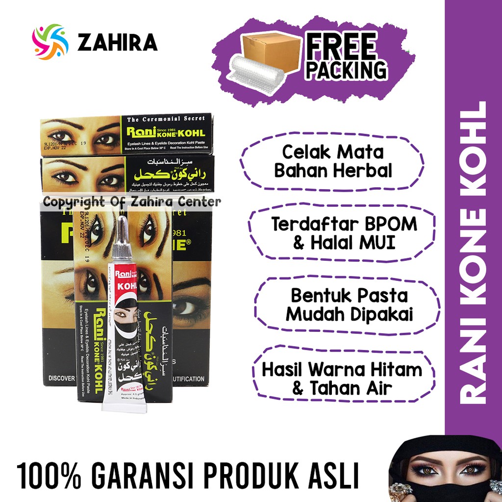 Rani Kone Eyeliner Celak Mata Herbal RK KOHL Sipat Pasta Hitam Laki Perempuan Original BPOM