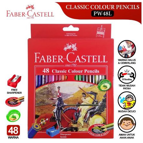 

Pensil Warna Faber Castell 48 Warna Panjang Classic