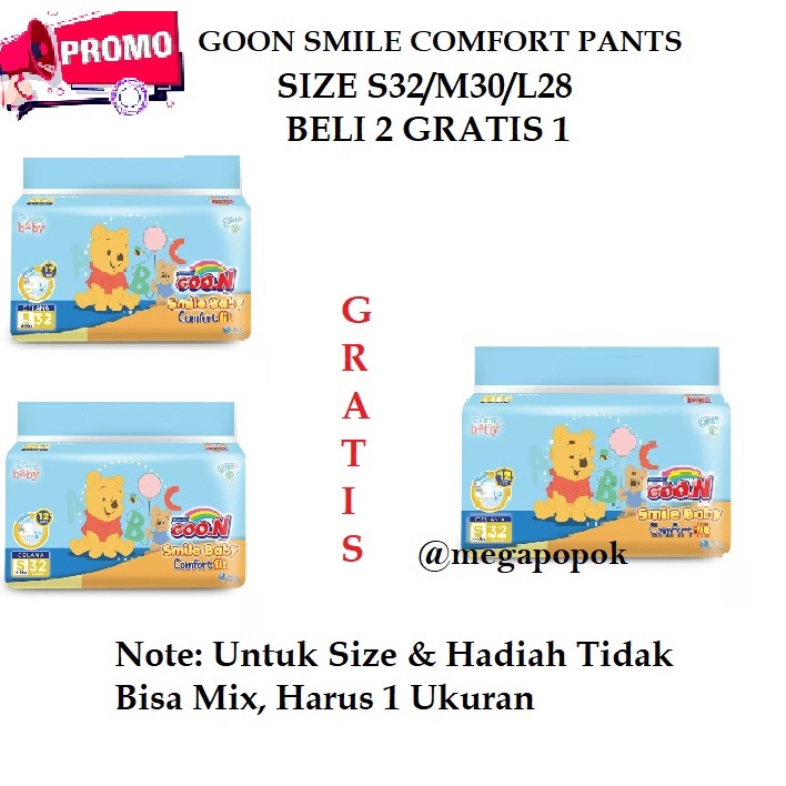 Goon Smile Baby Comfort Pants Beli 2 GRATIS 1 S32/M30/L28/megapopok