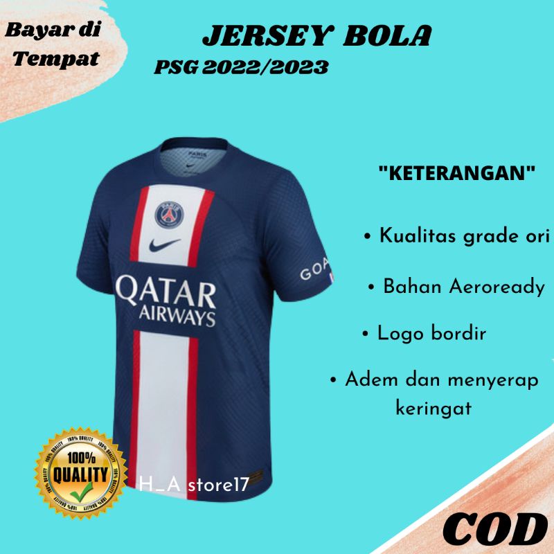 Jersey bola grade ori Paris Saint Germain PSG home 20022/2023 kaos bola PSG homejersey psg 3RD Home 