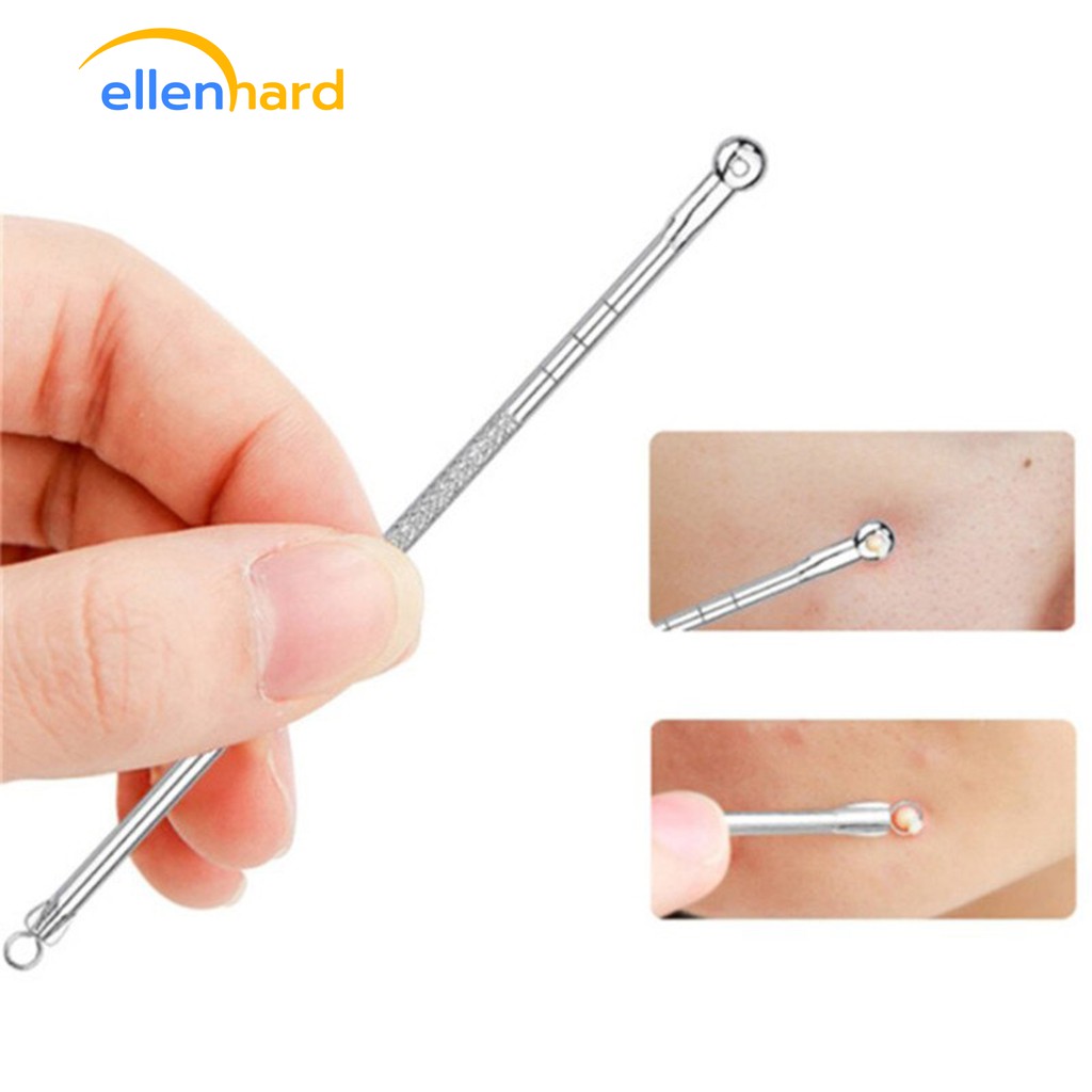 Pinset Komedo Alat Pembersih Pencabut Komedo Set Pengangkat Pencetan Komedo Jerawat Blackhead Remover Kit Stainless Steel