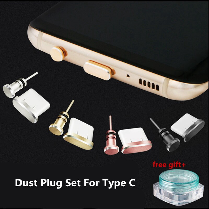 Metal Dust Plug For Type C Ear Charger Port Earplug 5 Colors