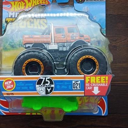 [Original] HOT WHEELS MONSTER TRUCK LAND ROVER UNIMOG WILL TRASH IT ALL SPONGEBOB TYRANNOSAURUS 909