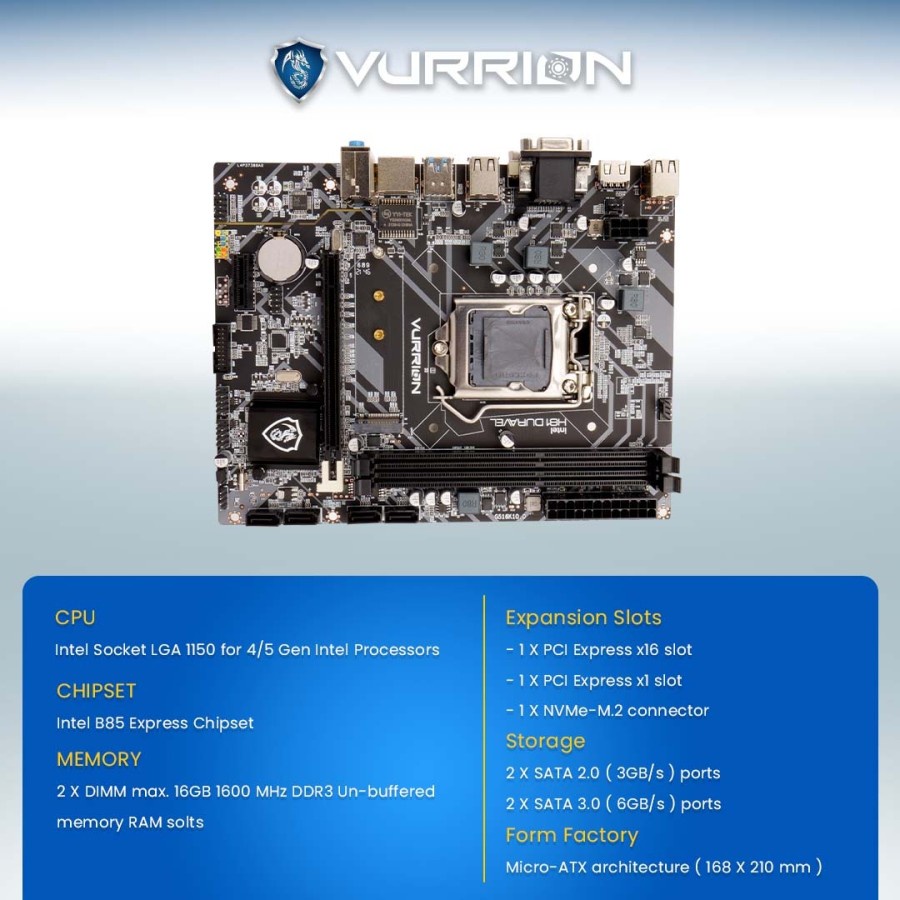 MOTHERBOARD GAMING VURRION DURAVEL H81M-SV2 SUPPORT NVME