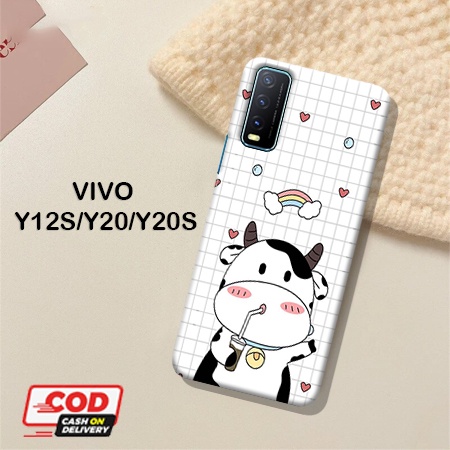 Case Handphone VIVO Y12S/Y20/20S Fashion Case Kartun Sapi Case Lucu Hardcase Softcase Case Murah Pal