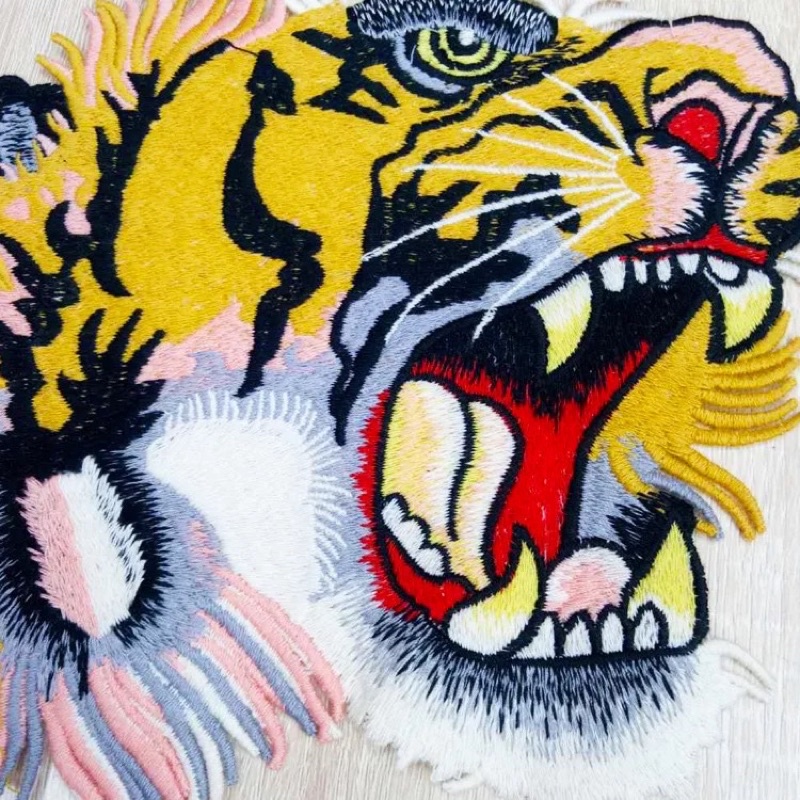 Patch Bordir Macan, BIg Tiger Patches, Impor Premium