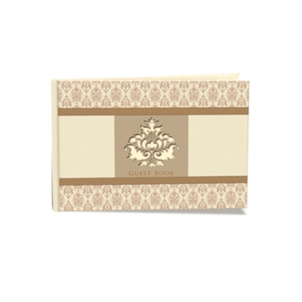 Guest Book Wedding Buku Tamu Pernikahan Luxurious Damask Cutting Laser Premium Susan Photo Album