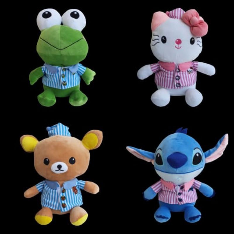 BONEKA PIYAMA STITCH KEROPI RILAKUMA KITTY LUCU