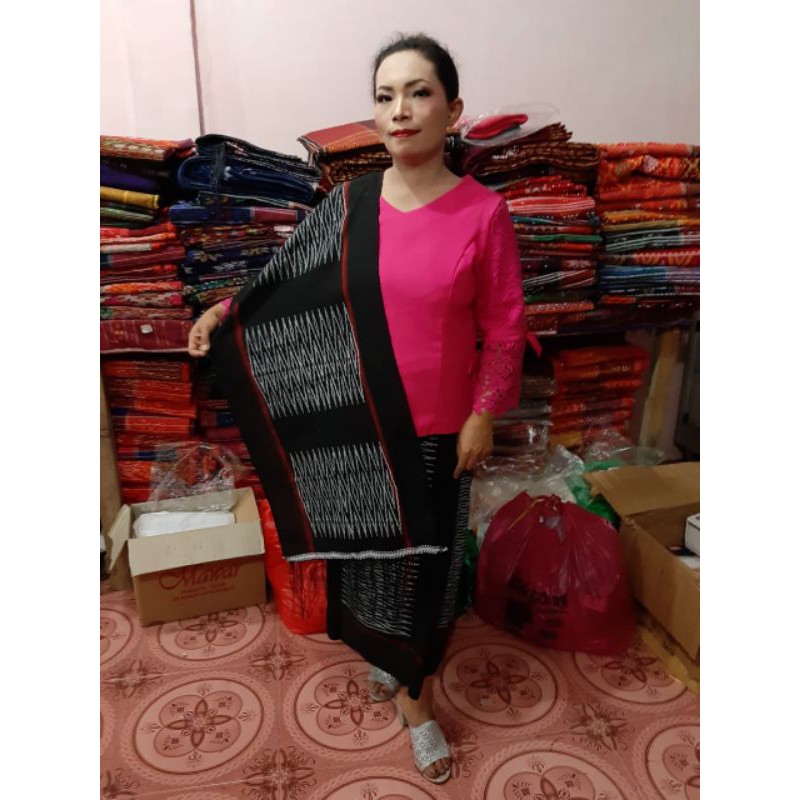 SONGKET SARUNG SELENDANG SIBOLANG TENUN ATMB  ETNIK BATAK SARUNG MURAH HITAM BIRU MARUN KUNING