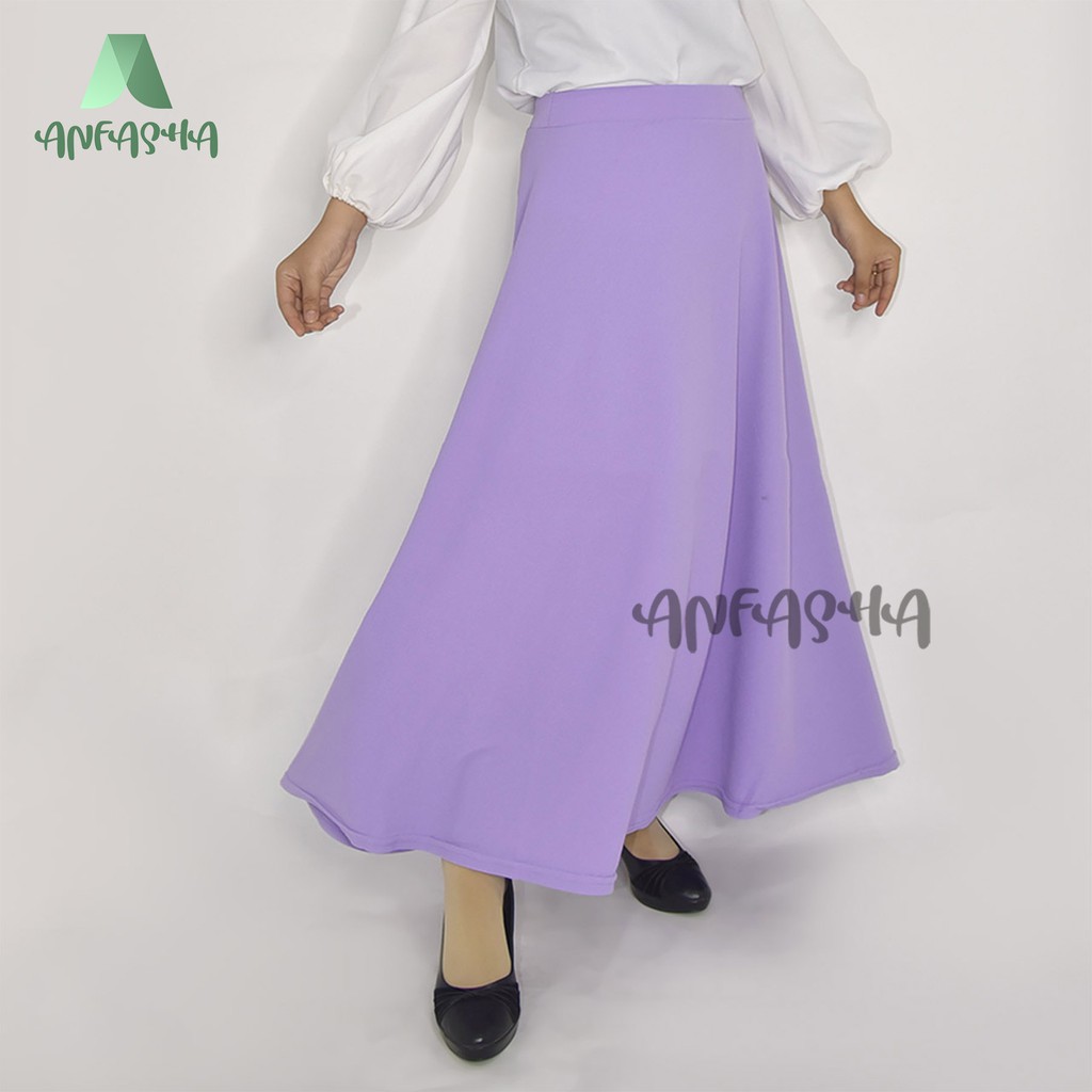 ROK WAFFLE LEBAR = Rok waffle  lebar payung premium basic mode material waffle crap BY TOKO ANFASHA-2