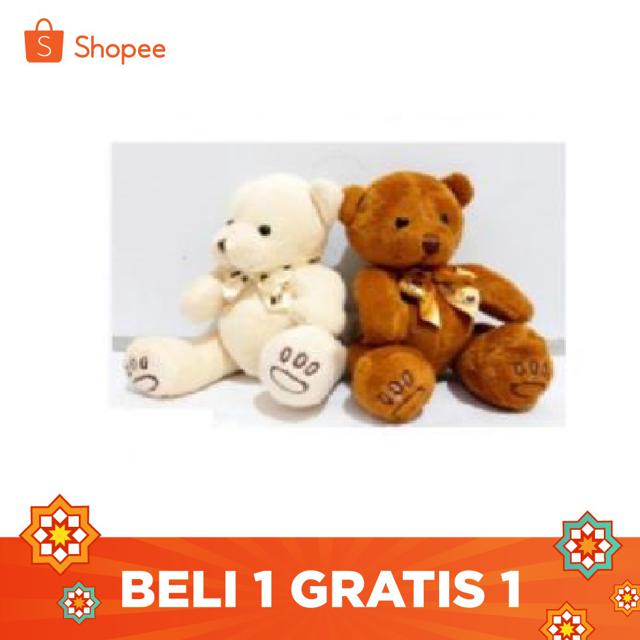 PROMO BUY ONE GET ONE free boneka teddy bear souvenir lempar wedding florist bunga