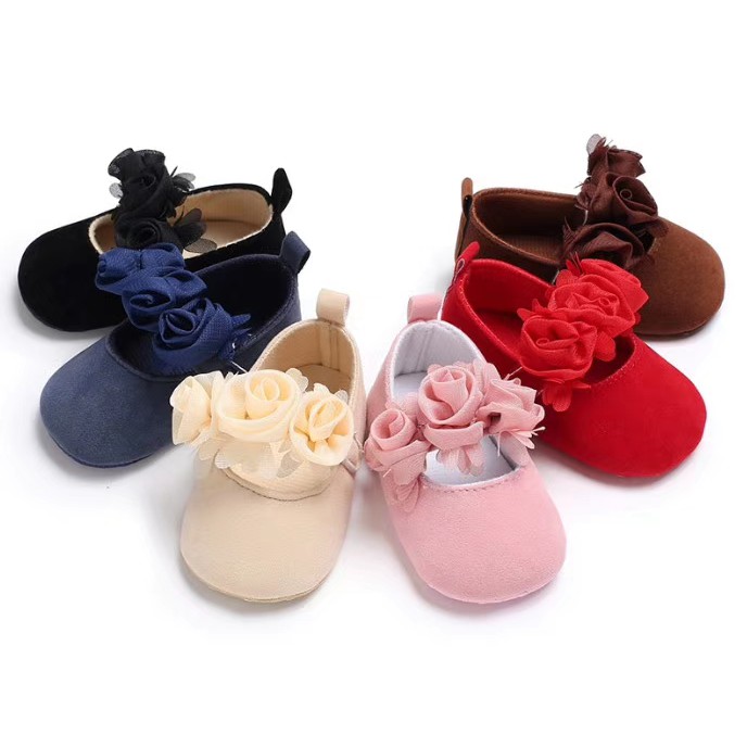 C373 3BUNGA Sepatu prewalker bayi dan anak perempuan