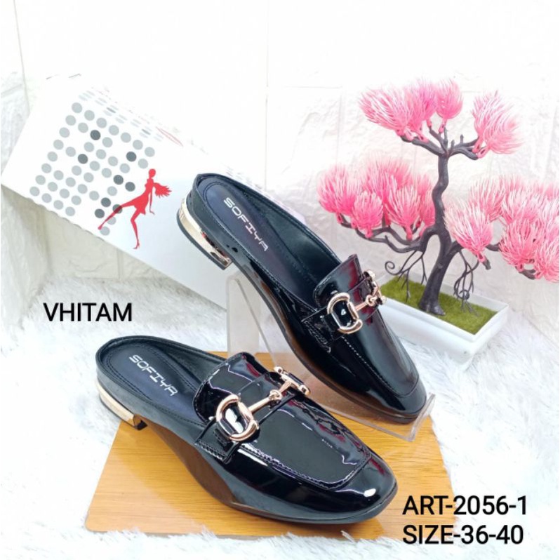 sandal flat bustong wanita sofiya 2056-1