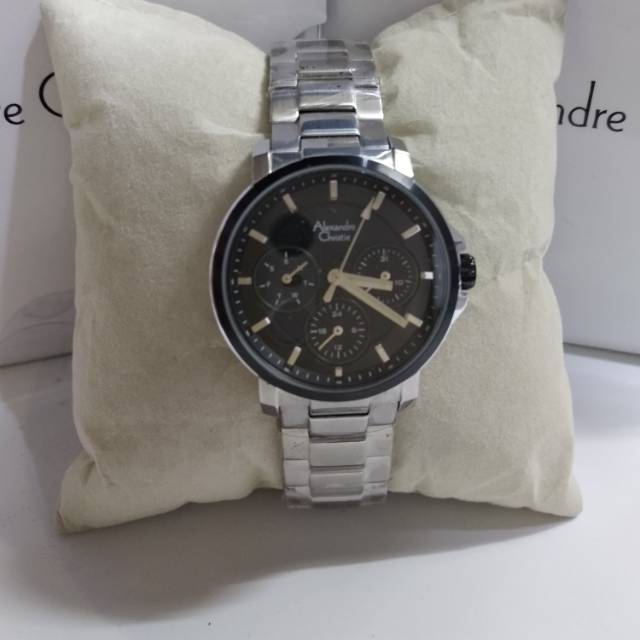 jam tangan wanita Alexandre Christie AC 6350 silver black
