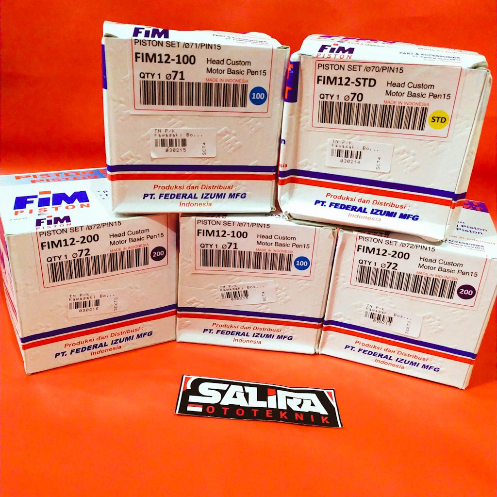 Piston Seher Seker Kit FIM Federal Izumi Pin Pen 15 Diameter 70 71 72 FIM12 Kawasaki Bosh Custom Rac