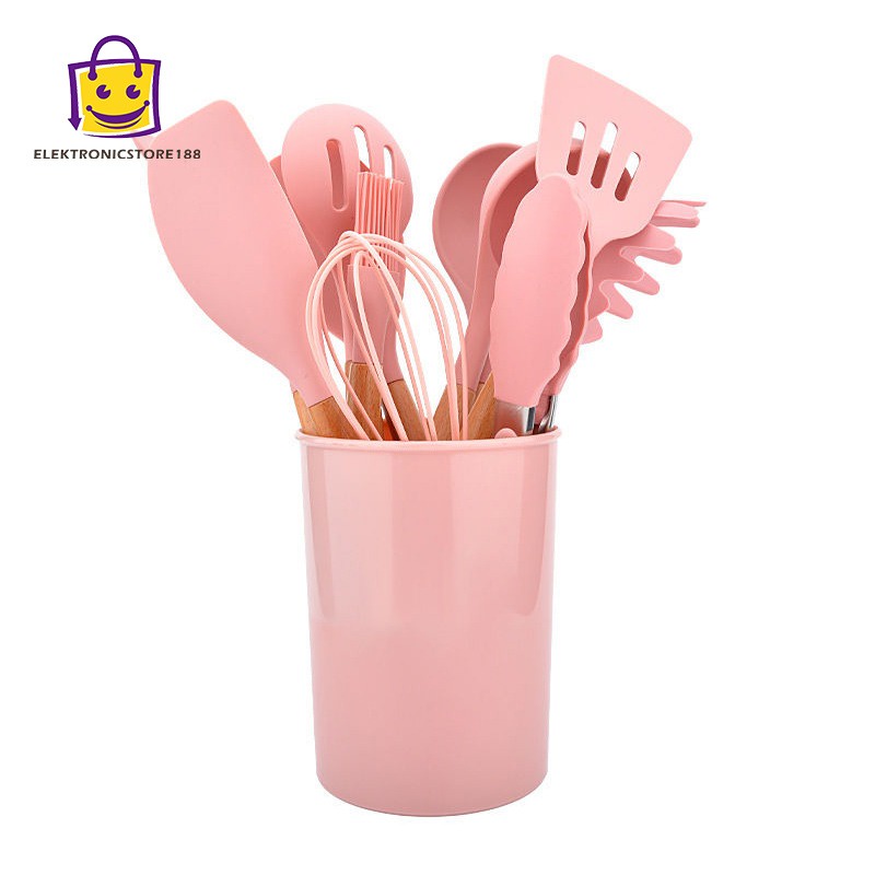 Sutil silikon Spatula Silicone sodet Alat Masak set 12pcs-2