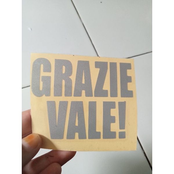 stiker motor stiker cuting logo grazie vale! viral kekinian anti air
