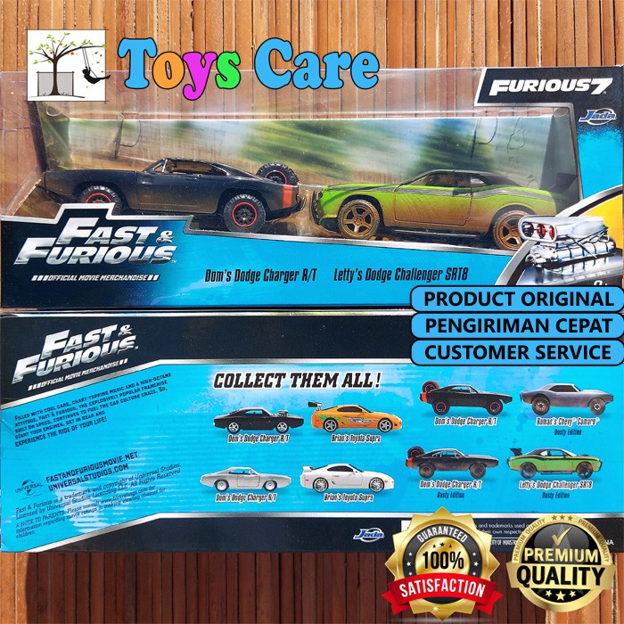 JADA Skala 32 FAST & FURIOUS - DOM DODGE CHARGER RT & LETTY DODGE CHALLENGER SRT8 MOVIES ORIGINAL