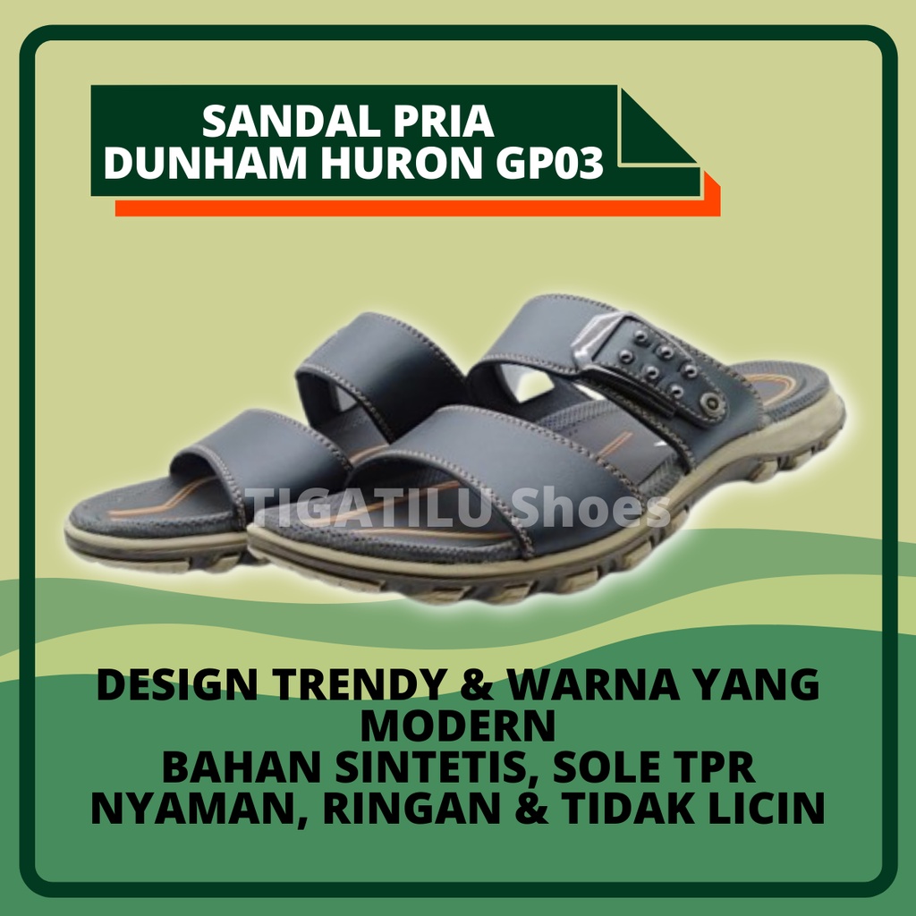 Sandal Sendal Pria Cowok Dewasa DUNHAM HURON GP 03 Casual Murah Terbaru Keren