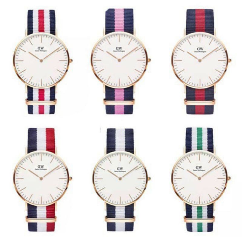FREE BATERAI JAM TANGAN PRIA WANITA KANVAS NATO STRAP KOREA GROSIR IMPORT UNISEX geneva DW020