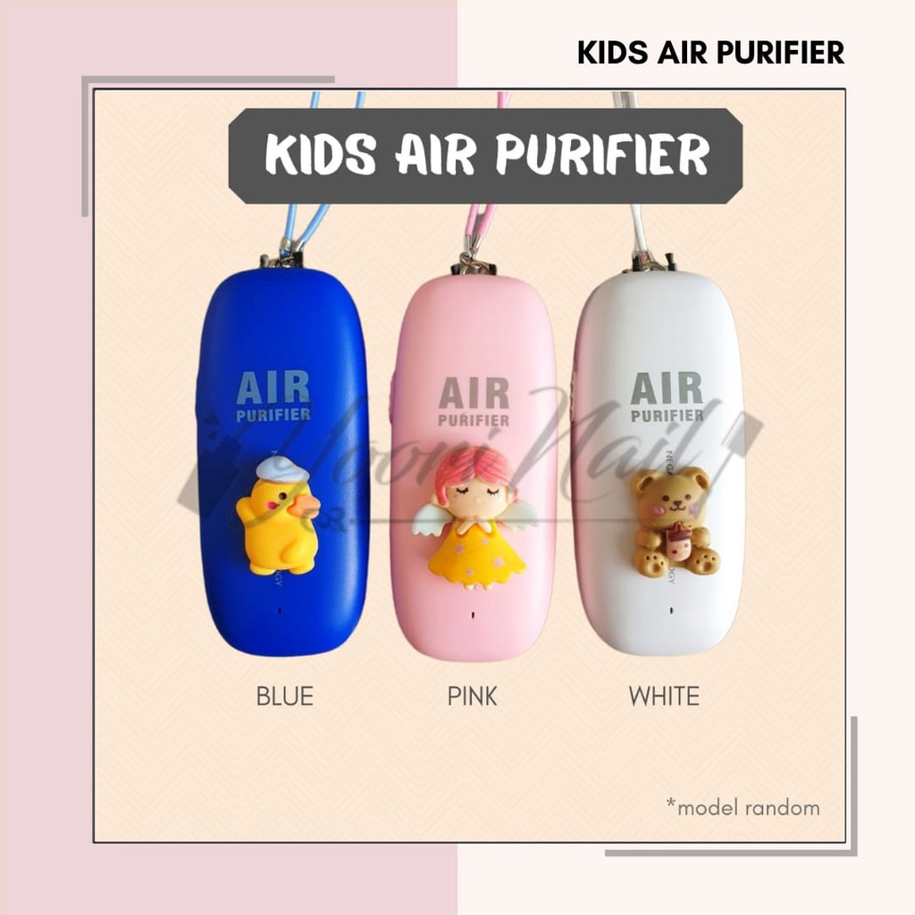 Kids Air Purifier Necklace Kalung Antivirus Anak Lucu M6 Dual Brush