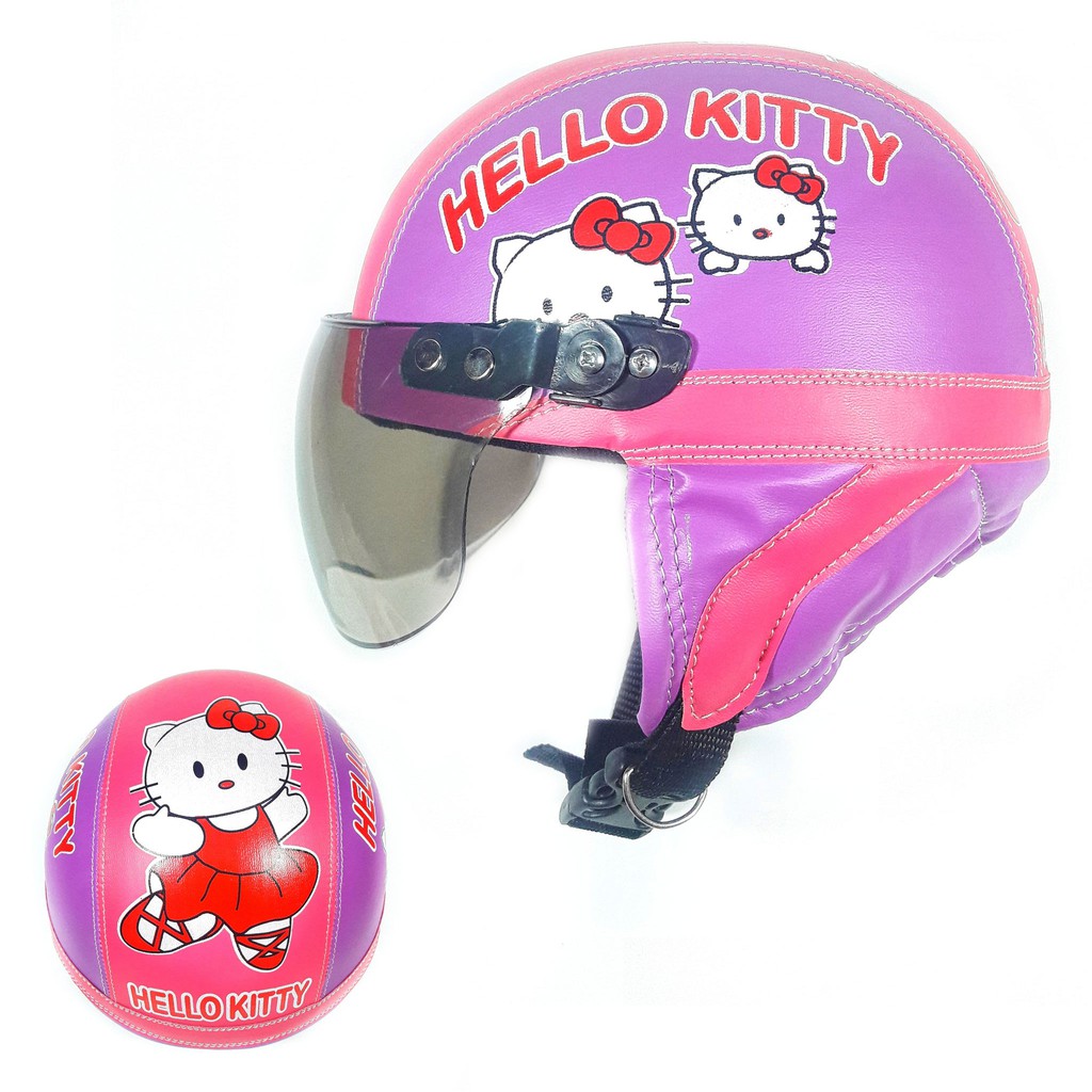 Helm Anak Retro karakter Hello Kitty