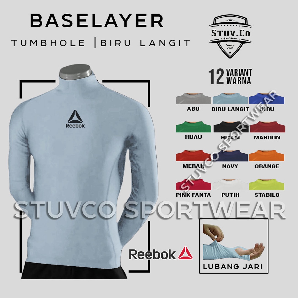 BASELAYER LONGSLEEVE THUMBOLE MANSET TANGAN PANJANG JARI DIVING LARI SEPEDA OLAHRAGA UNISEX LUBANG JEMPOL ALL SIZE XL