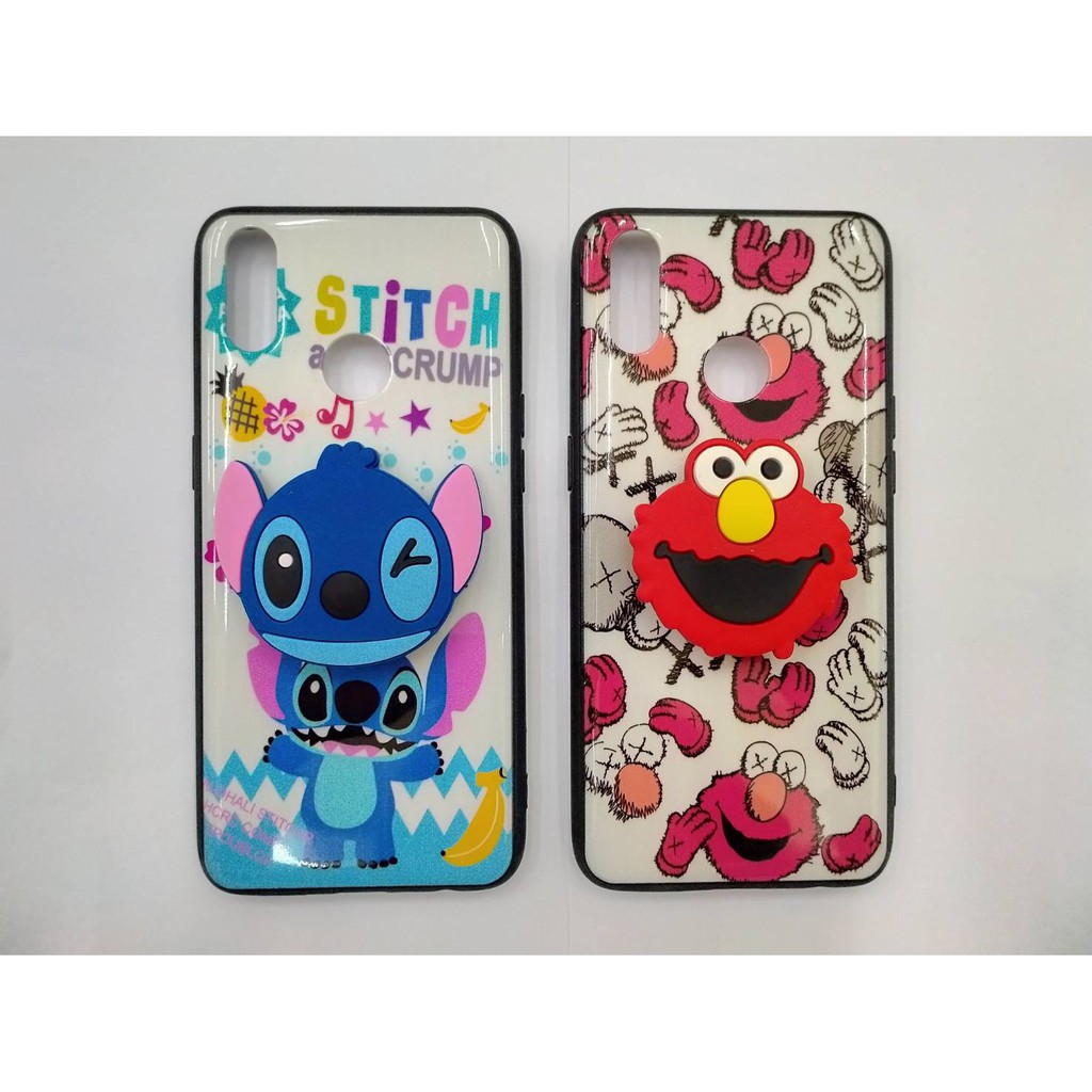 Case REALME 3 PRO Case Fuze Glass Plus Popsocket Karakter