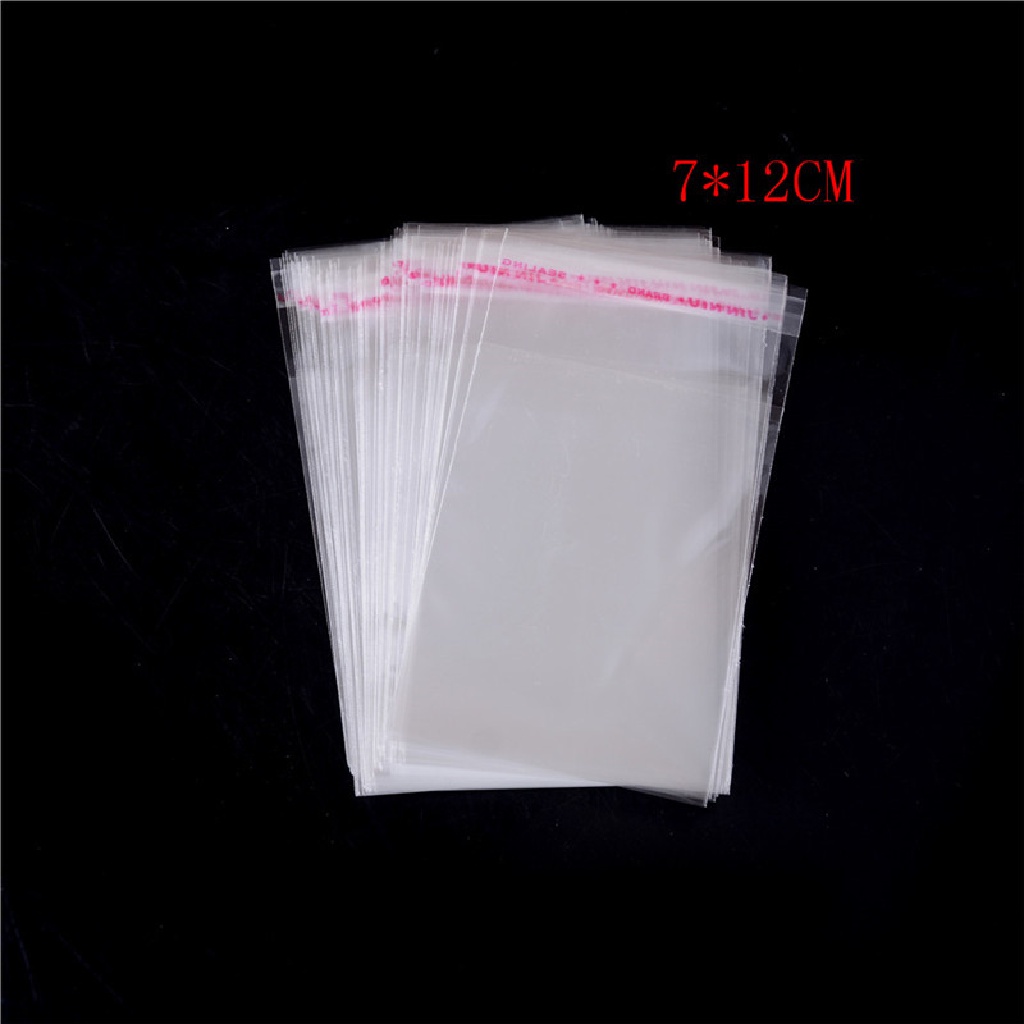 Adawnshbhyu 100Pcs /Bag OPP Seal Bening Perekat Plastik Perhiasan Rumah Packing Bags