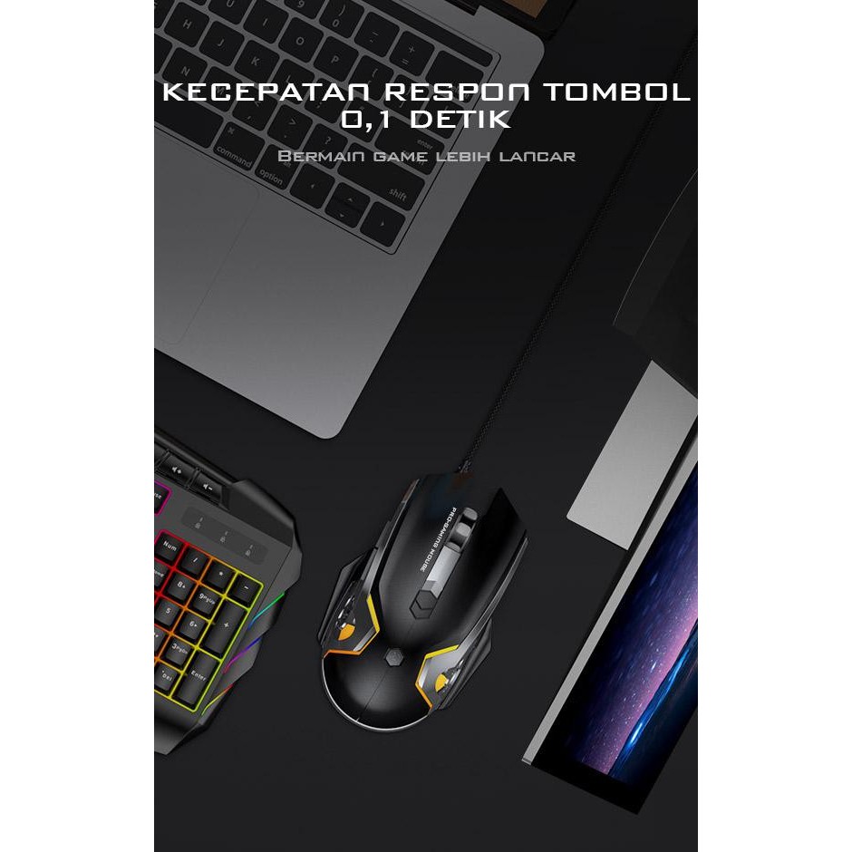 Gamen GM1200 Gaming Mouse Optical Wired USB Laptop Komputer PC RGB