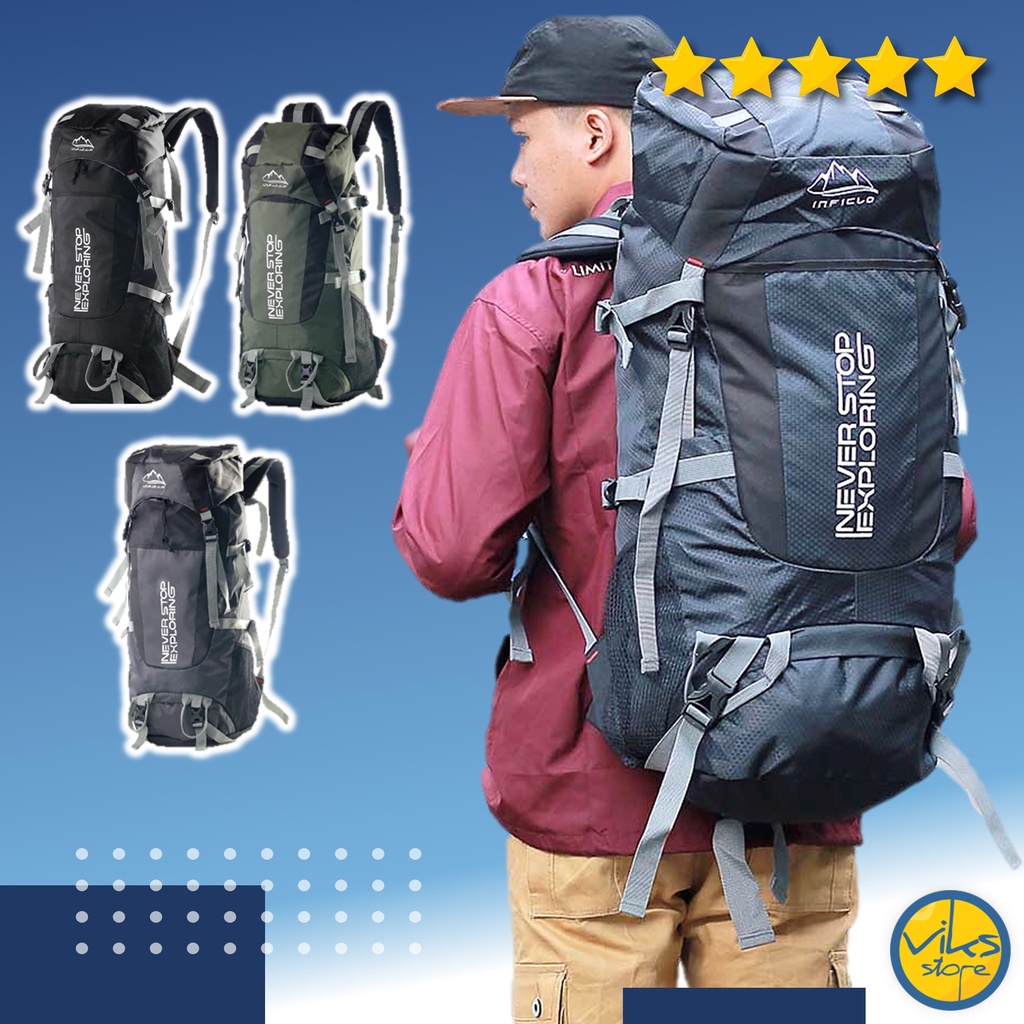 Tas Ransel Carrier Backpack Gunung Adventure Hiking Outdoor Original 70L Liter Tas Naik Gunung Keril