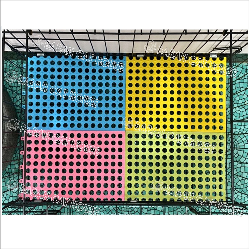 ALAS KANDANG Kucing Anjing Tatakan Karpet Hewan Murah Anti Air Plastik Karet Kelinci Tingkat Matras-6