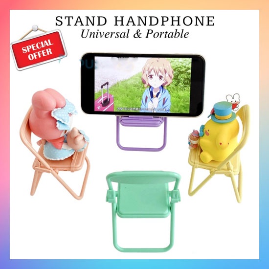 STAND HP KURSI MACARON / STAND HOLDER HP MODEL KURSI / HOLDER HP KURSI LIPAT / FOLDING CHAIR STAND HOLDER