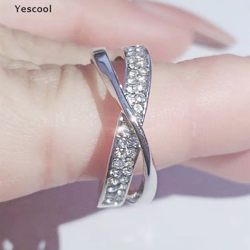 Yescool Cincin Pelangsing / Pembakar Lemak / Penurun Berat Badan Aksen Berlian Untuk Perhiasan Wanita