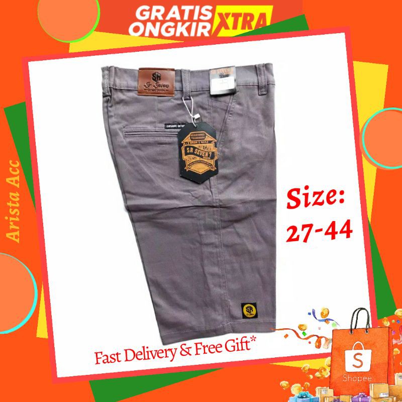 Big Size / Jumbo 39-44 Celana Chino Pendek Pria Kode SR-7