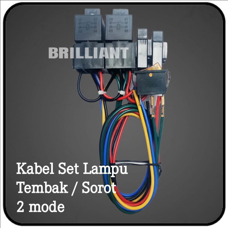 Jual Kabel Set Relay Lampu Sorot Tembak Tambahan Led Mobil Atau Motor V V Shopee