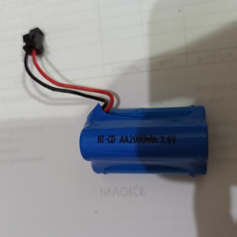 Baterai Batre RC Mobil Remot 3.6V AA 2000mAh Piramid Socket Hitam