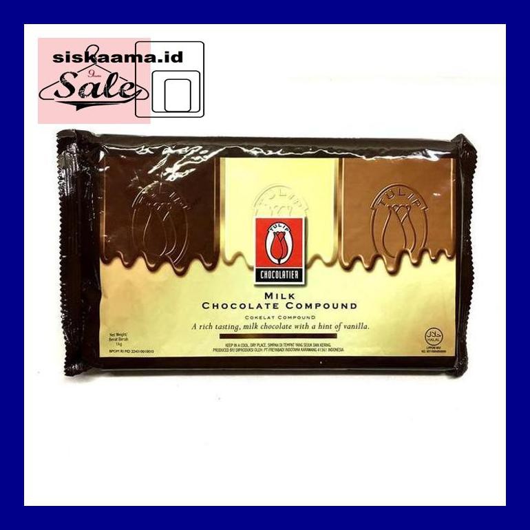 

A40D0Yh Coklat Tulip Milk Chocolate Compound 1 Kg D50Tr40V