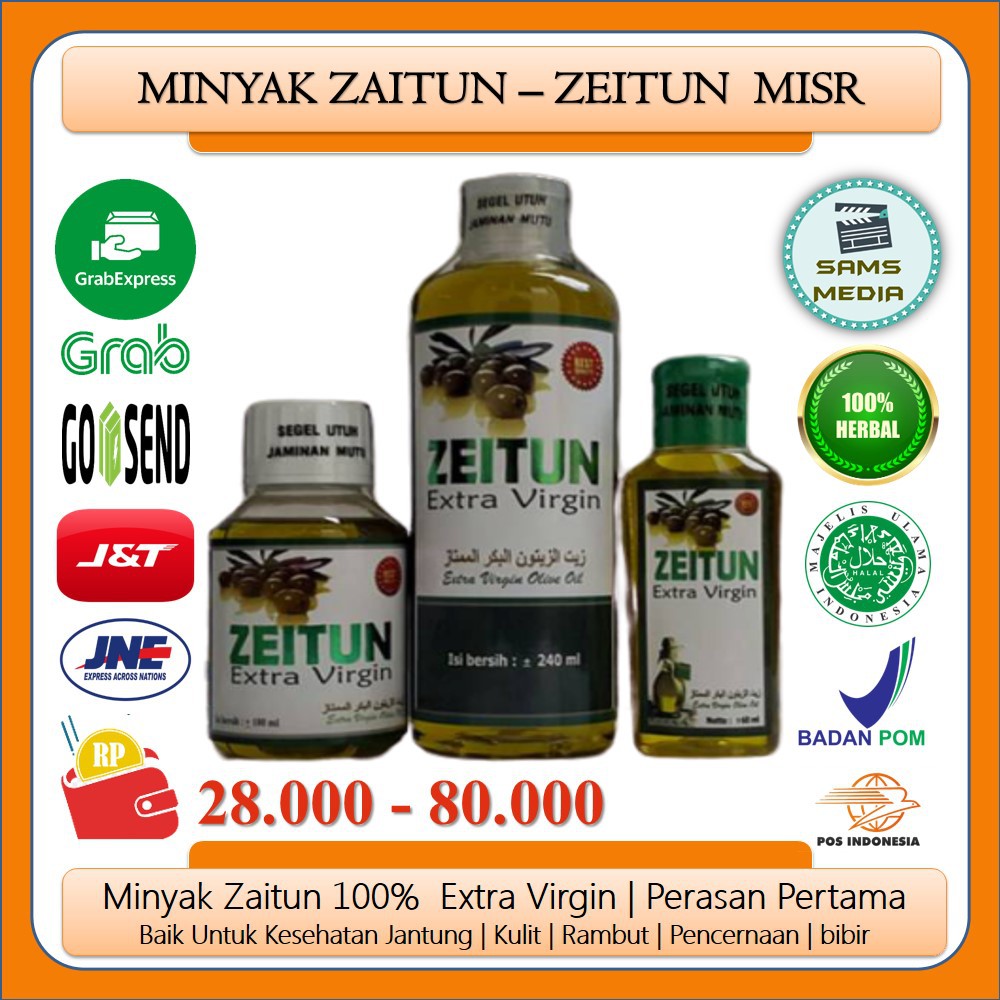 ( BISA COD) Minyak Zaitun Extra Virgin Zeitun  | Zaitun Perasan Pertama Berizin - Samsmedia