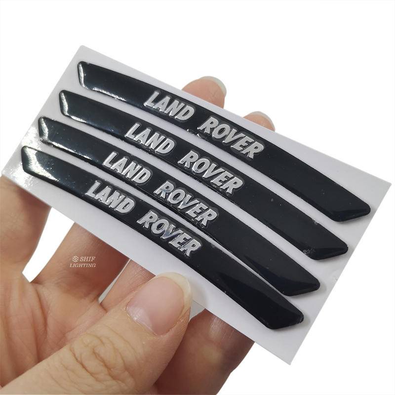 4 x Aluminum LAND ROVER Letter Logo Car Auto Wheel Tire Decorative Emblem Badge Sticker Decal LAND ROVER