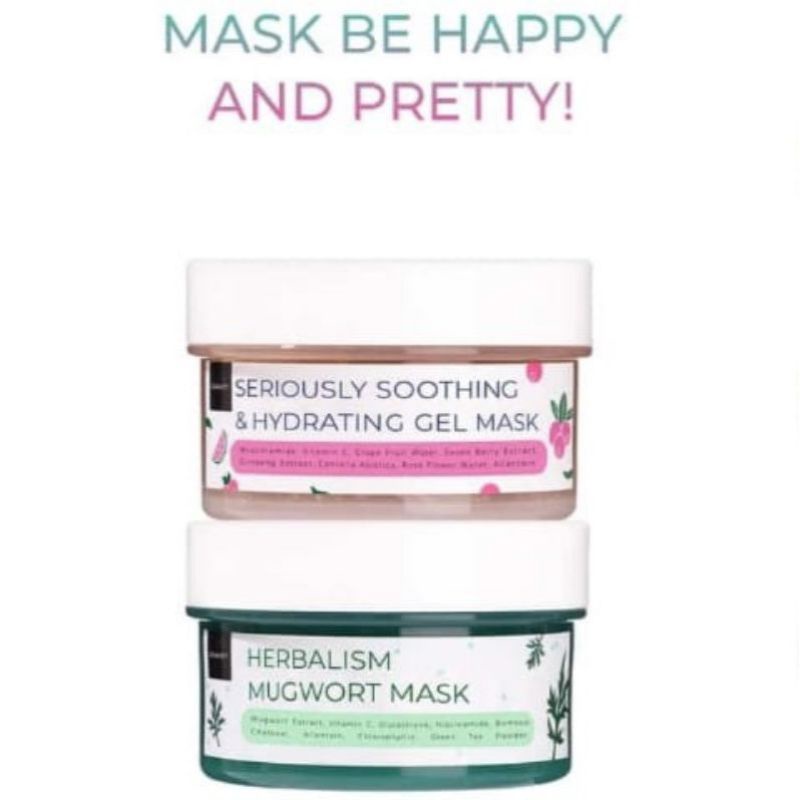 SCARLETT WHITENING SERIOUSLY SHOOTING GEL &amp; HERBALISM MUGWORT MASK