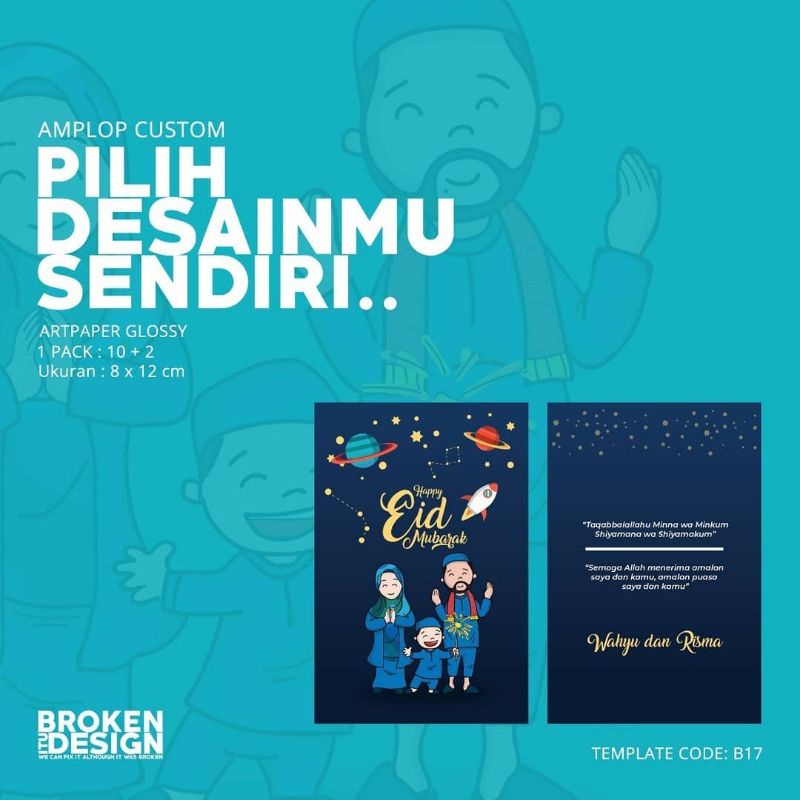 

Amplop Custom Lebaran/ Angpau Lebaran Seri B017