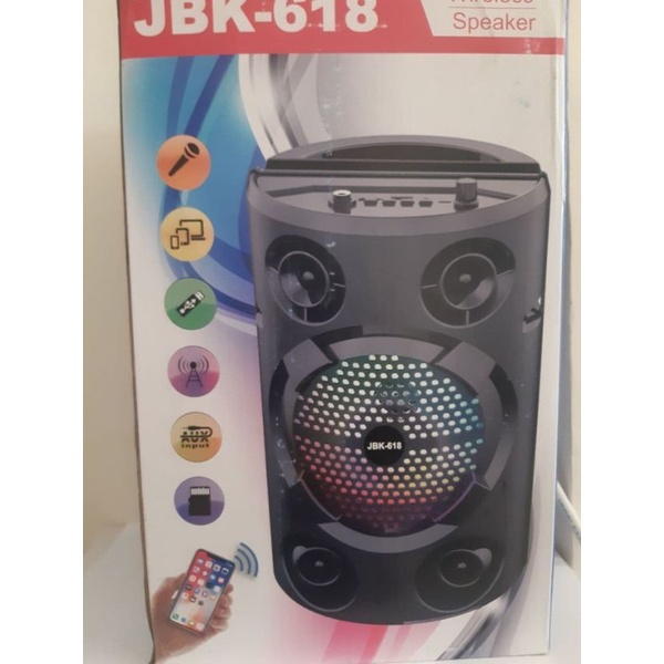 FREE BUBBLE speaker bluetooth jbk 618 free mic speaker multimedia jbk618 spaeker multifungsi speaker portable karaoke pidato senam