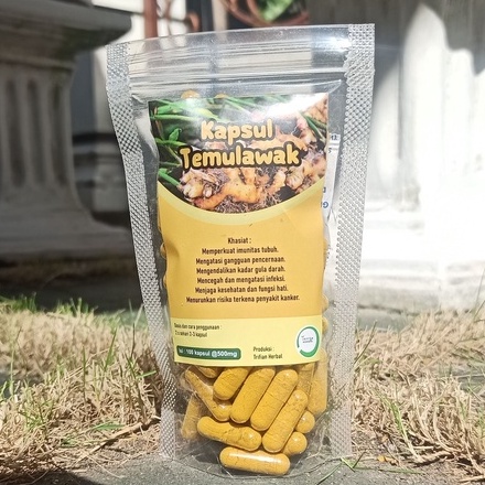 Kapsul Herbal Temulawak isi 100 kapsul untuk kesehatan trifian herbal