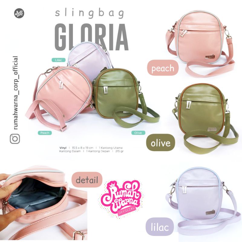 TAS SELEMPANG GLORIA RUMAH WARNA MURAH , OFFICIAL STORE , TAS SELEMPANG MURAH , (+ SLOT TAS  11", 13