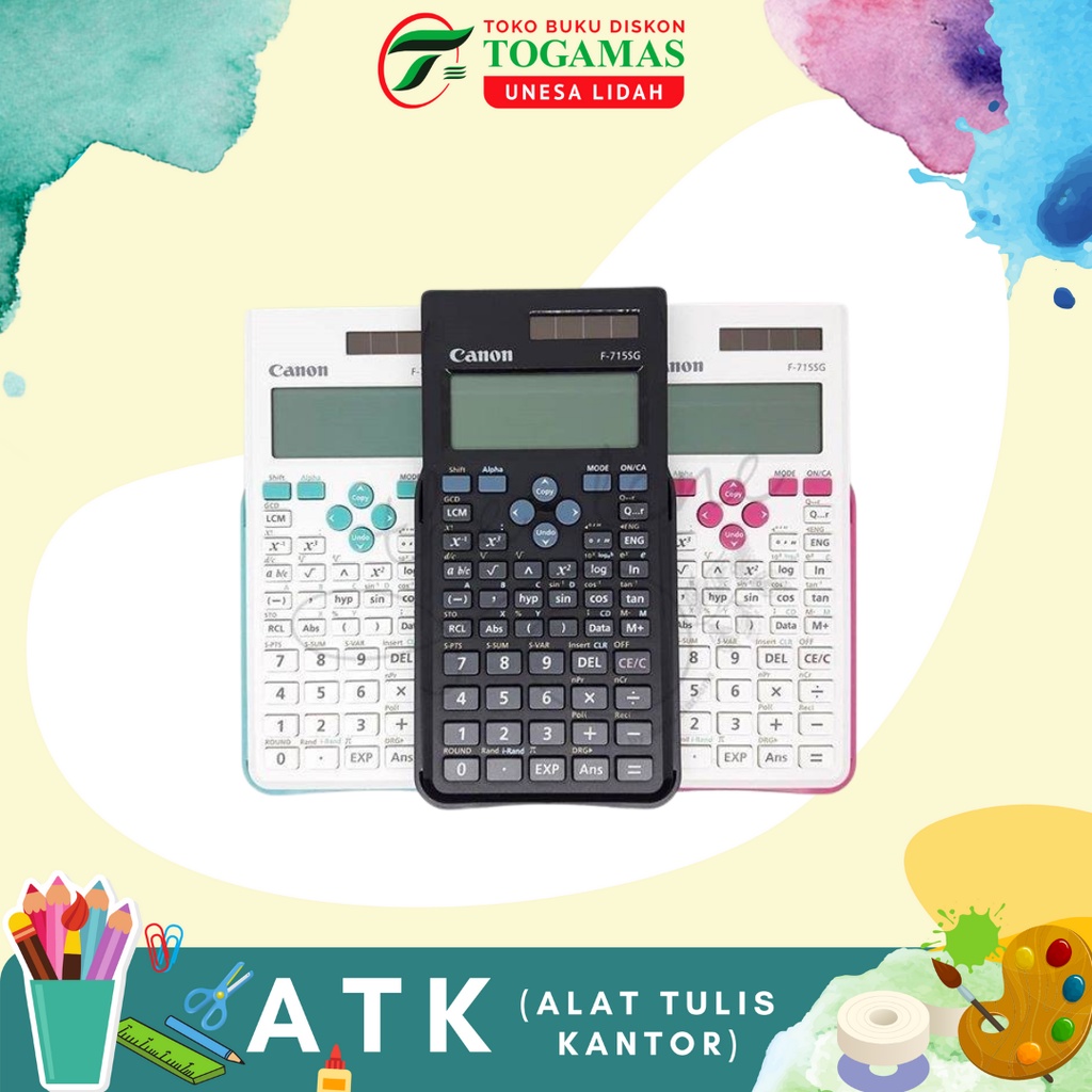 

CALCULATOR SCIENTIFIC F-715SG 2-LINE DISPLAY CANON WARNA/ READY STOCK